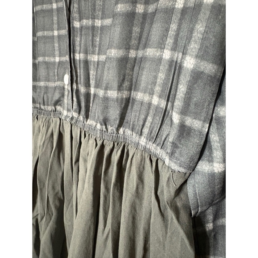 Plaid Button-Up Maxi Dress - Picture 3 of 3